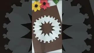 Paper Cutting Craft 😊🤍| Stunning Snowflake Art in Minutes💫