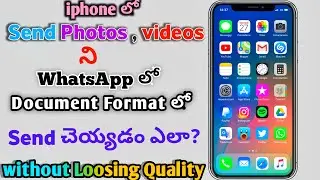 How to send photos,videos in Document Format in ios(iphone) in telugu by teja creation