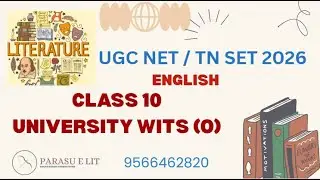 UGC NET/TN SET - ENGLISH - CLASS  10