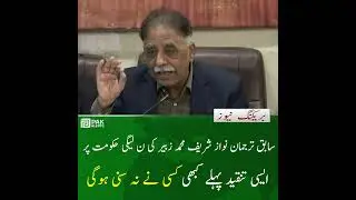 Nawaz Sharif, Muhammad Zubair, taunting the N-League's rule is something no one has ever heard be...