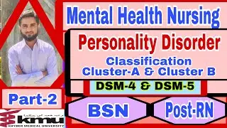 PERSONALITY DISORDERS{Part-2(Mental Health Nursing)[Cluster A & Cluster B ]{BSN/Post-RN}