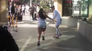Justin Bieber skating in sydney