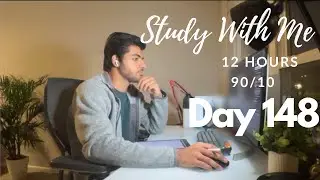 12 Hour Live Study With Me|Medical Student|90/10 Pomodoro 🍅| Rain Sounds🌧️|Day 148