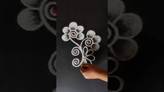 daily use rangoli || rangoli || rangoli design || rangoli kolam || muggulu || freehand rangoli