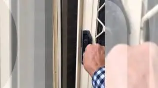 Pet Door Adaptor - see how it locks in