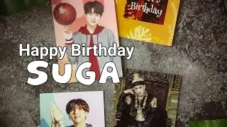 Happy Birthday SUGA. Flatlay photography. Simple styling for Suga's birthday