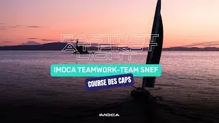🌄 Epic sunrise drone shot of TeamWork-Team SNEF at the iconic Fastnet Rock I Course des Caps 2025