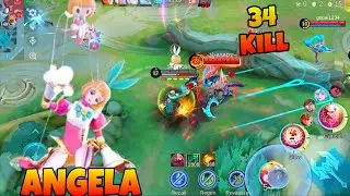 ANGELA 34 KILL!! 🔥 NONSTOP GAMING MEGA KILL 💪 EPIC RANK MLBB 