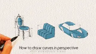 How to draw curves in perspective | How to draw furniture | How to draw a simple car
