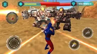 ► Flying Superhero Spider Vs X Superhero Robots Android Gameplay