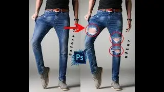 Editing in photoshop convert Your Simple Jeans to Damage jeans Easy Step !!2017!!