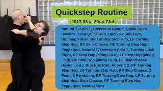 Quickstep 1 min routine - Step Hop, Skip Chasse, Turning Step Hop, Point, Pendulum, 201703