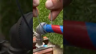 A nail that becomes a hose retainerSimple, solid hold#CaliGarage #HoseLock #DIYQuick