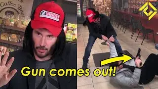 Киану Ривз останавливает ОГРАБЛЕНИЕ!