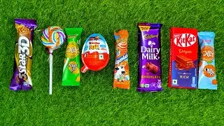 ASMR Most Popular Candys / some lots of colorful rainbow lollipop candy / unpacking chocolate eat