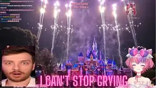 Connor and Ironmouse watch the Disney 100th Anniversary fireworks show
