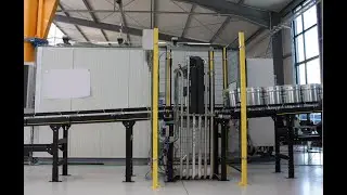 Piston dosing dispenser with roller conveyor | Promera example project