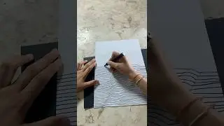 A simple hand illusion drawing #illusion #fyp