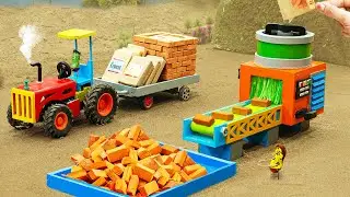 Top most Creative DIY Construction Work with real Bricks, Brick Making Machine | HP Mini DIY Tractor