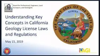 Geology Licensure in California: Key Concepts in Geology License Laws and Regulations