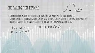 Hypothesis Testing Example #1 One Tailed Z Test