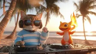 DJ MIAWW & Charmander 🔥 Live House Set on the Beach 🌴 | Sunset Vibes & Fire Grooves 🎶