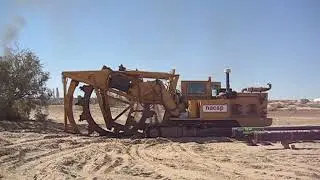 Pipeline trencher in 2008 near Innaminka South Australia