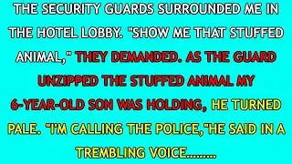 SECURITY GUARD TURNED PALE WHEN HE UNZIPPED MY SON'S STUFFED ANIMAL AT LUXURY HOTEL..