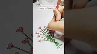 Easy Thank You Card Idea&hearts;️ #cardcreations #diy #craft  #easycrafts #easydrawing #diycards