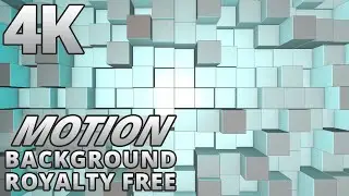 4K Block/Sci Fi Background - Low Poly - Royalty Free Stock Footage - Element 3D/After Effects
