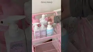 A storage cart 🛒 Adorable toiletries!! #GirlyThings #CuteItems #ImmersiveStorage #Sanrio