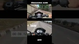 hero Honda hunk vs bajaj pulsar 150 क्या बात है 🔥 race #pulsar #hunk #shorts #bike