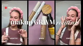 Nontoxic Makeup GRWM (affordable, nontoxic makeup for a 5 min natural look. no makeup, makeup look)