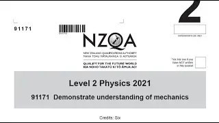 NCEA Level 2 Physics - Mechanics 2021 Exam Paper NZQA 91171