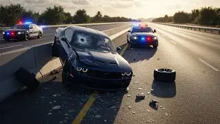 Highway Police Chase Escape Ends in Crash | BeamNG.drive Simulation #103