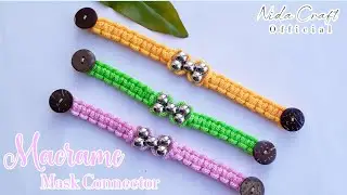 Konektor Masker Tali Kur | Square Knot | Macrame Bracelet Tutorial