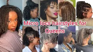 Micro locs hairstyles for Queens | Micro braids hairstyles | Micro twist styles
