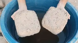 Asmr multi stone texture water 💦 crumbling 