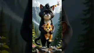 Cat saved Lion | #funnyanimals #trendingshorts #animals