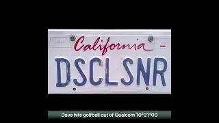 Dave hits a golf ball out of Qualcomm Stadium 10*21*00 (Saturday)