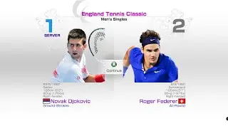 NOVAK DJOKOVIC vs ROGER FEDERER | Virtua Tennis 4 Gameplay Walkthrough | England Tennis Classic
