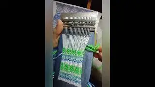 Mending jeans with 21 hook rectangular darning loom. And one more New Year pattern for you🎄