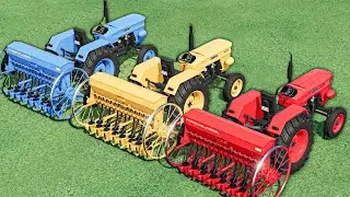 SEEDING Work With Mini Tractor of Colors | Farming Simulator 22