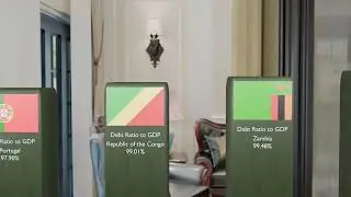 Which Country Has the Highest Debt Ratio to GDP in 2025? | 3D Comparison