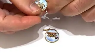 Gemelli con aeroplani in smalti