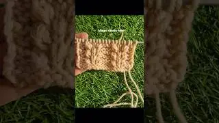 Easy Knitting Leaf Design 🍃 #learnknitting #bisma.creativestudio #shortsfeed