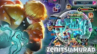 Murad / Zenitsu Agatsuma Jungle Pro Gameplay | New Skin AoV x Demon Slayer| Arena of Valor
