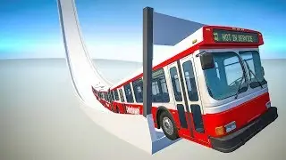 Huge Ski Ramp & Jumping High Speed Bus - Beamng drive | SpeedRoll