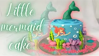Cute little mermaid cake | little mermaid cake tutorial | Ariel | Disney&rsquo;s little mermaid cake