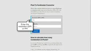 Pixel (PX) To CM Converter